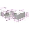 vidaXL Gartensofa-set mit Kissen 8 pcs Schwarz und Creme Poly-Rattan