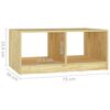 vidaXL Couchtisch 75x50x33,5 cm Massivholz Kiefer