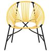 vidaXL Gartenstuhl-Set 3-tlg. Schwarz und Gelb Poly Rattan