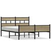 vidaXL Bettgestell ohne Matratze Sonoma-Eiche 140x200 cm Holzwerkstoff