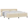 vidaXL Boxspringbett mit Kopfteil Creme 200 x 200 cm Stoff