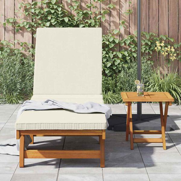 vidaXL Sonnenliege 1-Person 2 pcs Braun Massivholz Akazie