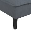 vidaXL Schlafsofa in L-Form Dunkelgrau 255x140x70 cm Samt