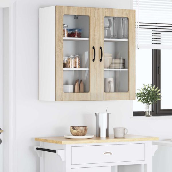 vidaXL K&uuml;chenschrank 2 pcs Sonoma-Eiche 40 x 31 x 80 cm Holzwerkstoff