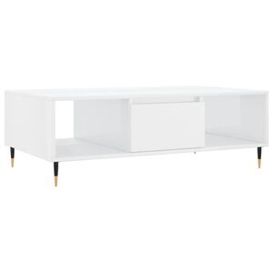 vidaXL Couchtisch Hochglanz-Wei&szlig; 104x60x35 cm Holzwerkstoff