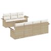 vidaXL Gartensofa-set 8 stk. 7-Sitzanzahl Beige und Creme Poly-Rattan