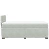 vidaXL Boxspringbett mit Matratze Hellgrau 80x200 cm Samt