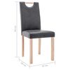 vidaXL Esszimmerst&uuml;hle 2 Stk. Grau Wildleder-Optik