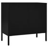 vidaXL Sideboard Schwarz 75x35x70 cm Stahl und Hartglas