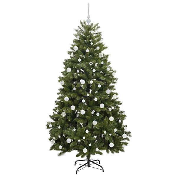vidaXL K&uuml;nstlicher Weihnachtsbaum Gr&uuml;n 180 cm PVC und Metall