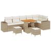 vidaXL Gartensofa-set 9 stk. 6-Sitzanzahl Beige und Creme Poly-Rattan