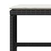 vidaXL 5-tlg. Garten-Essgruppe mit Kissen Schwarz Poly Rattan