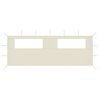 vidaXL Pavillon-Seitenwand mit Fenstern 6x2 m Creme