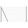vidaXL Zaun mit Pfosten Grau 1,6 x 10 m Stahl und PVC