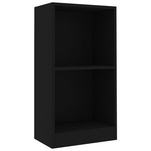 vidaXL B&uuml;cherregal Schwarz 40x24x75 cm Holzwerkstoff