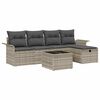 vidaXL Gartensofa-set 6 stk. Hellgrau Poly-Rattan