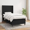 vidaXL Boxspringbett mit Matratze Schwarz 100x200 cm Stoff