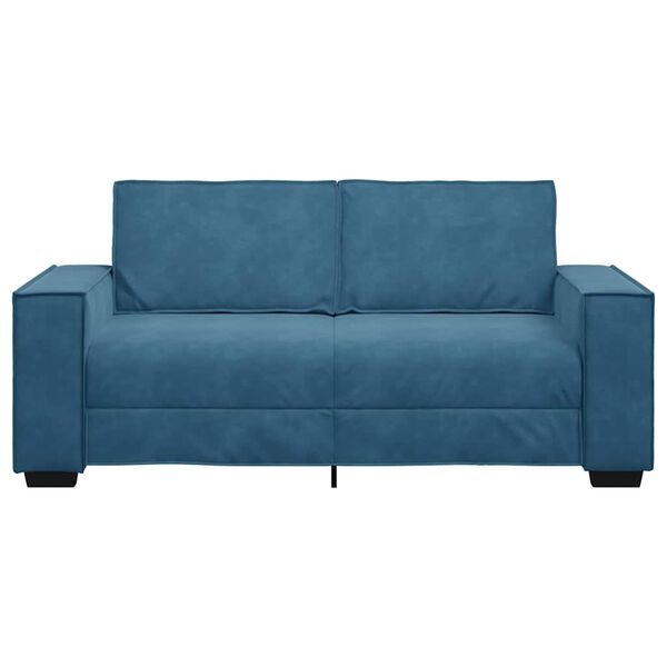 vidaXL 2-Sitzer-Sofa Blau 180x78x84 cm Samt