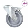 vidaXL 24 Stk. Lenkrollen mit R&uuml;ckenloch 100 mm