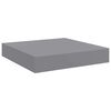vidaXL Schweberegale 2 Stk. Grau 23x23,5x3,8 cm MDF