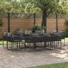 vidaXL Garten Essgruppe 11 pcs Schwarz Stahl
