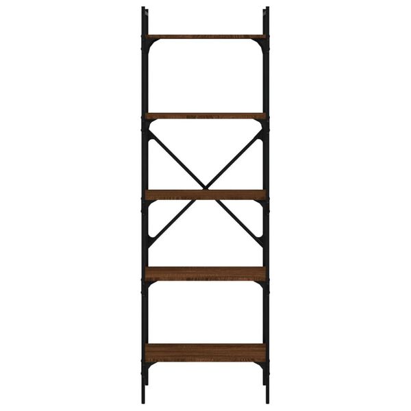 vidaXL B&uuml;cherregal 5 F&auml;cher Braun Eiche 56x31,5x174 cm Holzwerkstoff