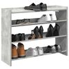 vidaXL Schuhregal Betongrau 80x25x62 cm Holzwerkstoff