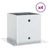 vidaXL Pfostentr&auml;ger Quadratisch 4Stk. Silber 141x141mm Stahl Verzinkt
