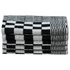 vidaXL 50-tlg. Handtuch-Set Schwarz und Wei&szlig; Baumwolle
