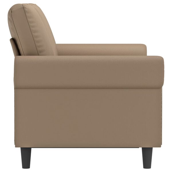 vidaXL 2-Sitzer-Sofa Cappuccino-Braun 120 cm Kunstleder