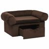vidaXL Hundesofa mit Schublade Braun 75x50x38 cm Plüsch