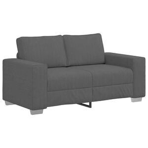 vidaXL Zweisitzer-Sofa Dunkelgrau 160x77x82 cm Cordstoff