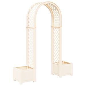 vidaXL Rosenbogen mit Pflanzer Wei&szlig; 168,5 x 43 x 207 cm PP