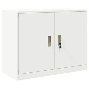 vidaXL Aufbewahrungsschrank Wei&szlig; 90 x 40 x 70 cm Stahl