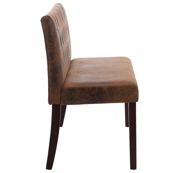 vidaXL Sitzbank 148,5 cm Braun Wildleder-Optik