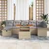 vidaXL Garten-Sofa-Set 8 pcs Beige Poly-Rattan