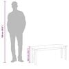 vidaXL Bank 110 cm Braun Massivholz Gummibaum