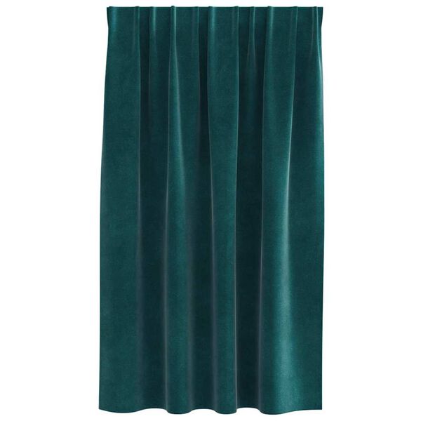 vidaXL Verdunkelungsvorh&auml;nge 2 pcs Dunkelgr&uuml;n 140 x 140 cm Samt