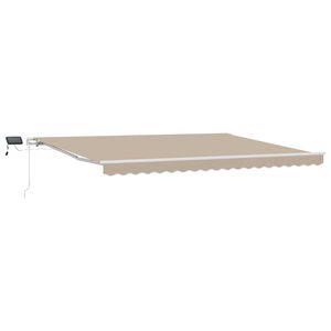 vidaXL Ausziehbare Markise Beige 450 x 300 cm Stoff und Aluminium
