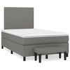 vidaXL Boxspringbett mit Matratze Dunkelbraun 120x190 cm Stoff