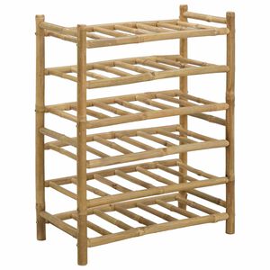 vidaXL Weinregal Bambus Natur