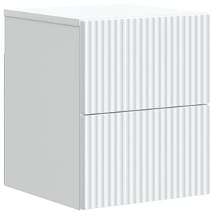 vidaXL Wandmontierter Nachttisch Wei&szlig; 33 x 34,5 x 40 cm Holzwerkstoff