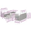 vidaXL Gartensofa-set 8 pcs Schwarz Poly-Rattan
