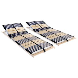vidaXL Lattenroste 2 Stk. mit 42 Latten 7 Zonen 70x200 cm