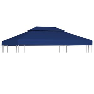 vidaXL Pavillon-Dachplane mit Kaminabzug 310 g/m&sup2; 4x3 m Blau