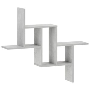 vidaXL Wandregal Betongrau 87 x 17 x 75 cm Holzwerkstoff