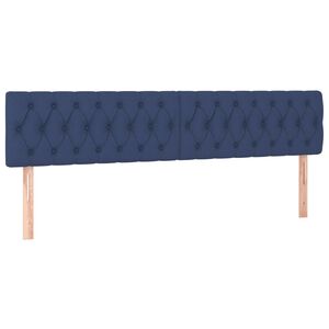 vidaXL Kopfteile 2 Stk. Blau 90x7x78/88 cm Stoff