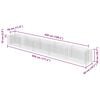 vidaXL Gabionen-Hochbeet Verzinkter Stahl 450&times;50&times;50 cm