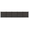 vidaXL Zaunelement 5 pcs WPC und Aluminium Schwarz