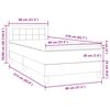 vidaXL Boxspringbett mit Matratze Schwarz 80x210 cm Samt